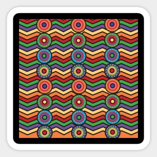 Colorful Chevron with Circles Sticker